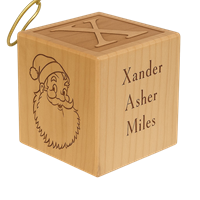 Baby's 1st Christmas Block Ornament